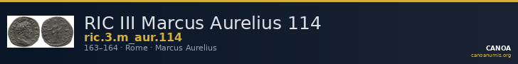RIC III Marcus Aurelius 114 — CANOA