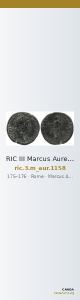 RIC III Marcus Aurelius 1158 — CANOA