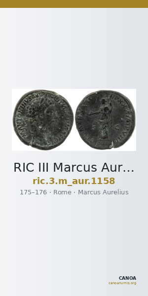 RIC III Marcus Aurelius 1158 — CANOA