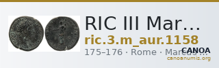 RIC III Marcus Aurelius 1158 — CANOA