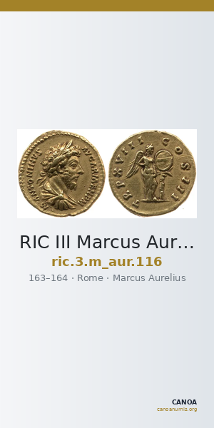 RIC III Marcus Aurelius 116 — CANOA