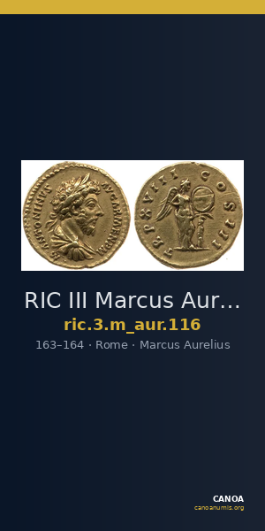 RIC III Marcus Aurelius 116 — CANOA
