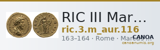 RIC III Marcus Aurelius 116 — CANOA