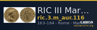 RIC III Marcus Aurelius 116 — CANOA