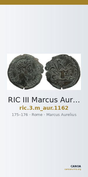 RIC III Marcus Aurelius 1162 — CANOA