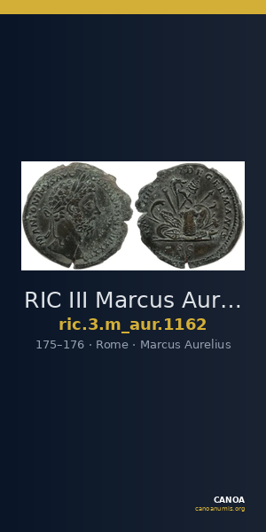 RIC III Marcus Aurelius 1162 — CANOA