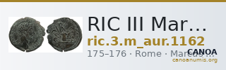 RIC III Marcus Aurelius 1162 — CANOA