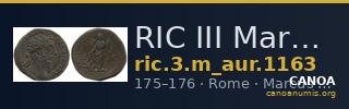 RIC III Marcus Aurelius 1163 — CANOA