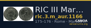 RIC III Marcus Aurelius 1166 — CANOA