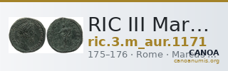 RIC III Marcus Aurelius 1171 — CANOA