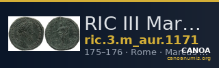 RIC III Marcus Aurelius 1171 — CANOA