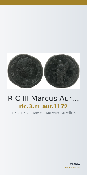 RIC III Marcus Aurelius 1172 — CANOA