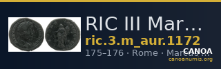 RIC III Marcus Aurelius 1172 — CANOA