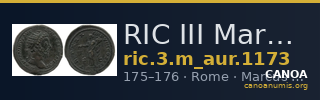 RIC III Marcus Aurelius 1173 — CANOA