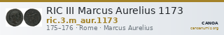 RIC III Marcus Aurelius 1173 — CANOA
