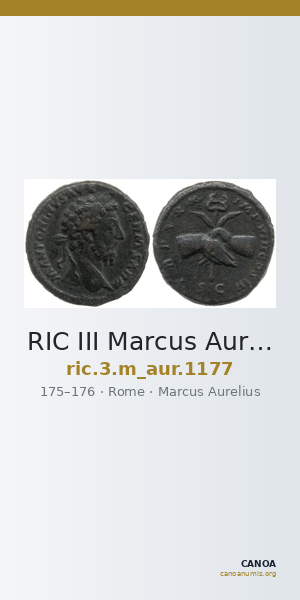 RIC III Marcus Aurelius 1177 — CANOA