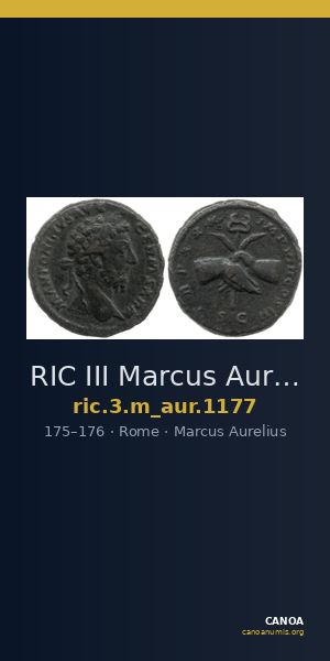 RIC III Marcus Aurelius 1177 — CANOA