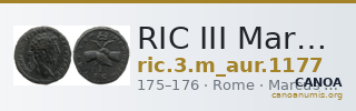 RIC III Marcus Aurelius 1177 — CANOA