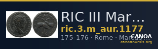 RIC III Marcus Aurelius 1177 — CANOA