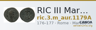 RIC III Marcus Aurelius 1179A — CANOA