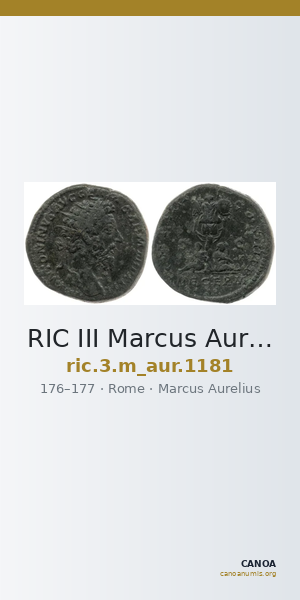 RIC III Marcus Aurelius 1181 — CANOA