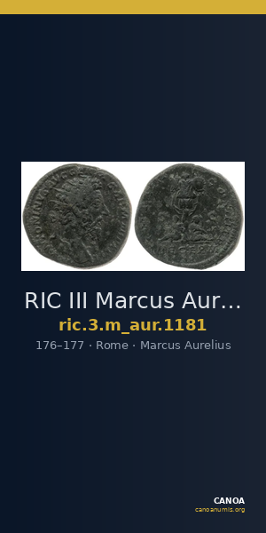 RIC III Marcus Aurelius 1181 — CANOA