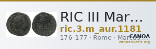 RIC III Marcus Aurelius 1181 — CANOA