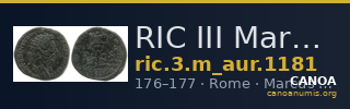 RIC III Marcus Aurelius 1181 — CANOA