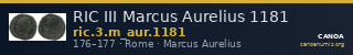 RIC III Marcus Aurelius 1181 — CANOA