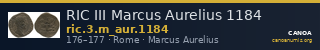 RIC III Marcus Aurelius 1184 — CANOA