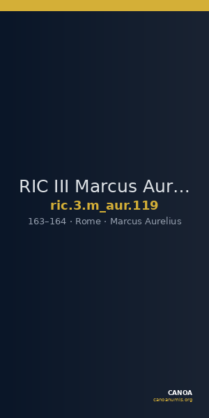 RIC III Marcus Aurelius 119 — CANOA