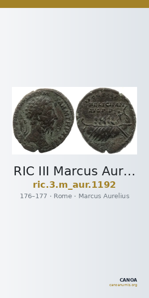 RIC III Marcus Aurelius 1192 — CANOA