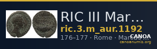 RIC III Marcus Aurelius 1192 — CANOA