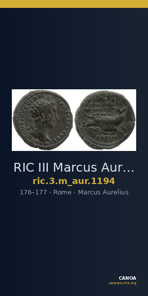 RIC III Marcus Aurelius 1194 — CANOA