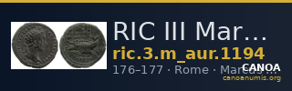 RIC III Marcus Aurelius 1194 — CANOA