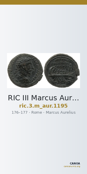 RIC III Marcus Aurelius 1195 — CANOA