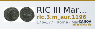 RIC III Marcus Aurelius 1196 — CANOA