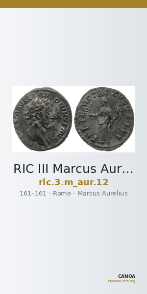RIC III Marcus Aurelius 12 — CANOA