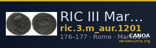 RIC III Marcus Aurelius 1201 — CANOA