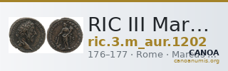RIC III Marcus Aurelius 1202 — CANOA