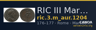 RIC III Marcus Aurelius 1204 — CANOA