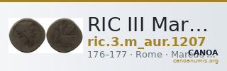 RIC III Marcus Aurelius 1207 — CANOA