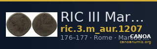 RIC III Marcus Aurelius 1207 — CANOA