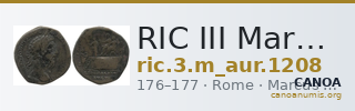 RIC III Marcus Aurelius 1208 — CANOA