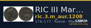 RIC III Marcus Aurelius 1208 — CANOA