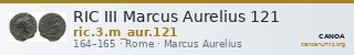RIC III Marcus Aurelius 121 — CANOA