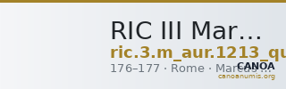 RIC III Marcus Aurelius 1213 (quadrans) — CANOA