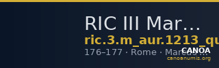 RIC III Marcus Aurelius 1213 (quadrans) — CANOA
