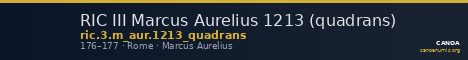 RIC III Marcus Aurelius 1213 (quadrans) — CANOA