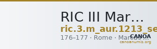 RIC III Marcus Aurelius 1213 (semis) — CANOA